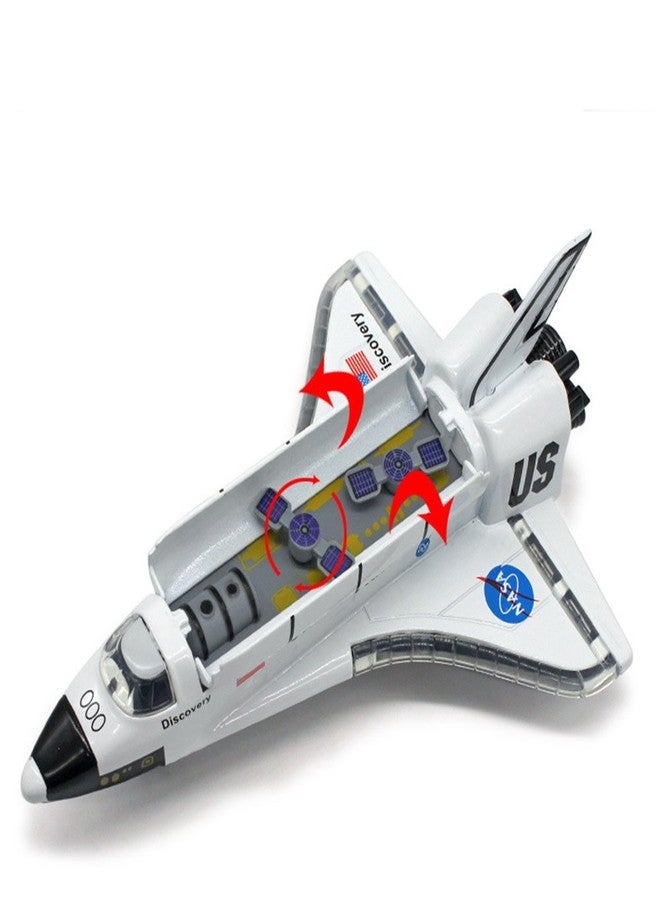 Ailejia Space Shuttle Scale Model Kit Airplane Orbiter Metal Model Plane Diecast Space Shuttle Aircraft Toy Collection Light 8" with Sound and Light for Kids Boy Girl Gift - Image 2